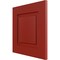 Ekena Millwork 12"W x 12"H True Fit PVC Raised Panel Shutters Sample, Fire Red SAMPLE-TFPRPBR - alternate 5